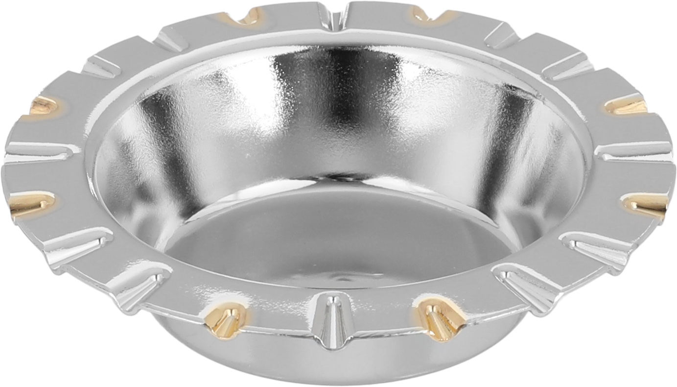طقم تقديم استيل، 3 قطع مع تمرية - فضي ذهيي product image 3
