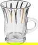طقم بيالات شعلة زجاج بيد السيف غاليري، 6 قطع، 200 مل، نقش ذهبي - شفاف product image 2