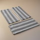 طقم منشفة فايبر السيف غاليري، 3 قطع - أبيض مع رمادي product image 1
