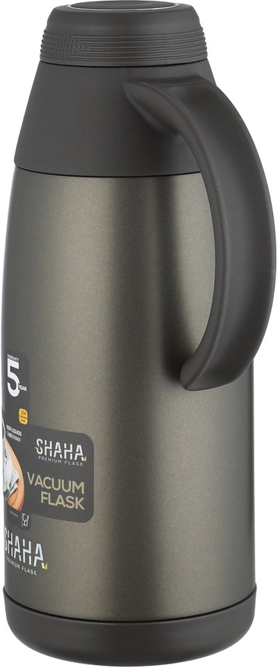 ترمس شاها، حافظة داخلية ستانلس ستيل، 1.1 لتر، ضغاط - رمادي غامق product image 3