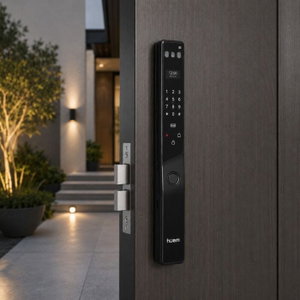 Hume Axon Smart Door Lock, IP56 Protection Rating, 2300 mAh, Up to 50 User Registration Capacity, OLED Display - Black product image