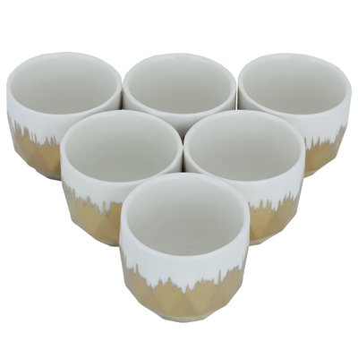طقم فناجين قهوة عربي بورسلان السيف غاليري، 6 قطع - ابيض product image 2