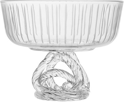 Al Saif Gallery Glass Serving Bowl, 23x23x18 cm, Base, Round - Transparent product image 2