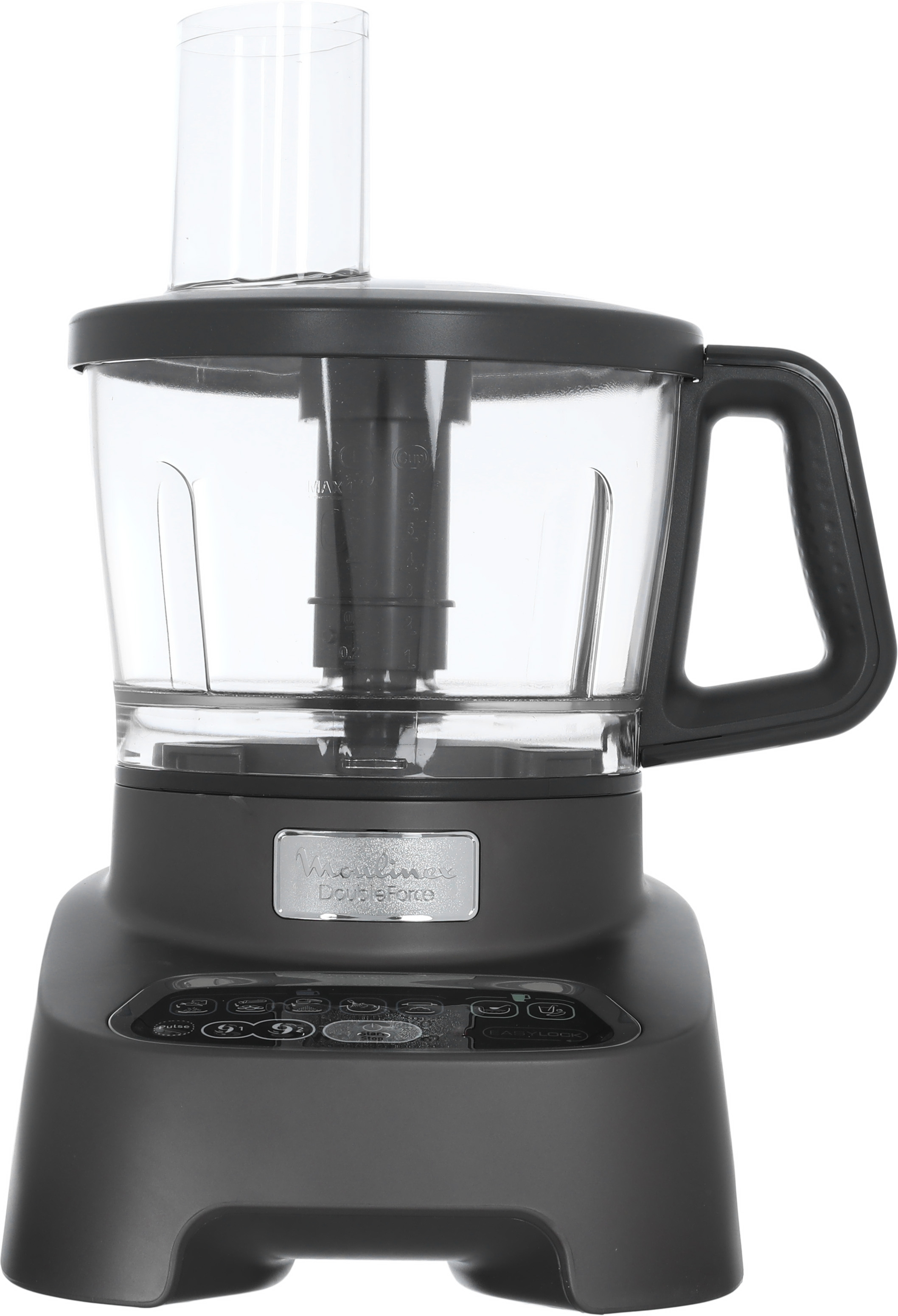 Moulinex Double Force Food Processor, 1000 Watt, 2 L / 3 L, 10 Attachments, 6 Speeds - Silver product image
