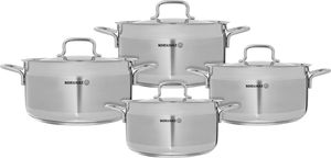 طقم قدور استيل كوركماز الفا، 8 قطع - فضي product image
