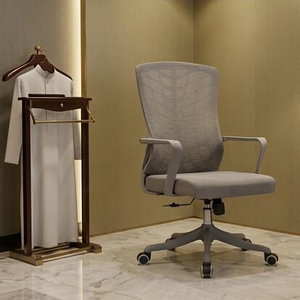 كرسي مكتب دوار بلاستيك، 50×50×100 سم - رمادي product image