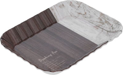 طوفرية تقديم بلاستيك السيف غاليري، 16.5x13x2.6 سم، مستطيل، نقش خشب - بني product image 2