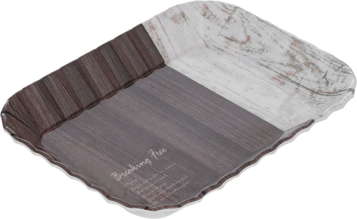 طوفرية تقديم بلاستيك السيف غاليري، 16.5x13x2.6 سم، مستطيل، نقش خشب - بني product image 2