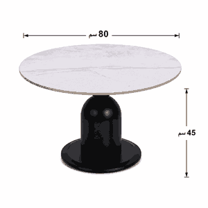 طقم طاولات سيراميك و معدن، 5 قطع - اسود product image 2