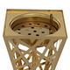 Al Saif Gallery steel incense burner, 11 x 11 x 23 cm, triangle pattern - gold product image 3