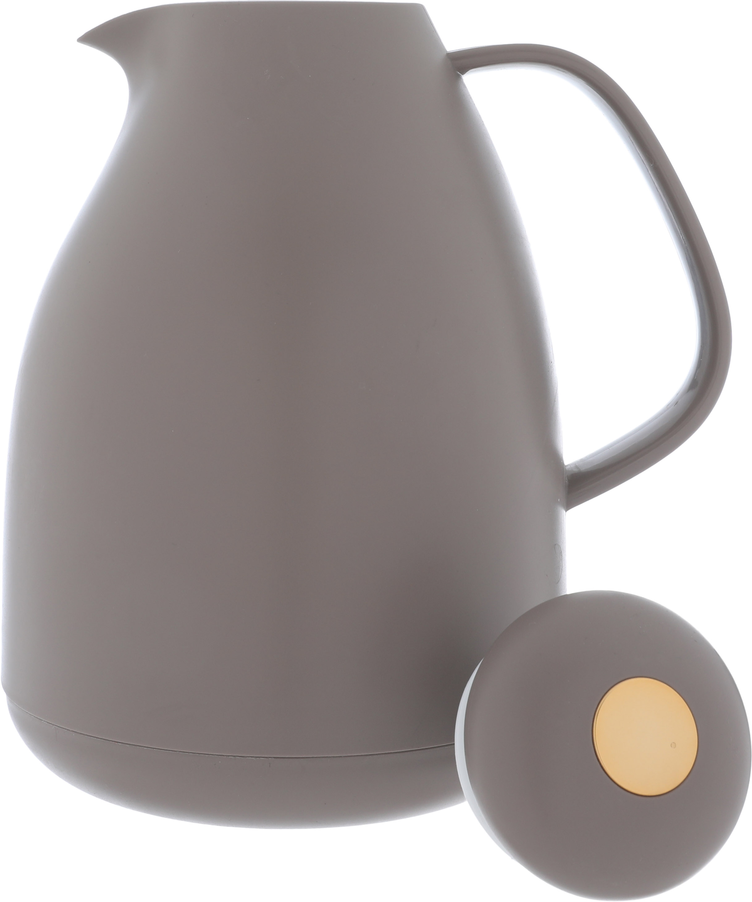 Al Saif Gallery thermos, 1 liter, thermal glass inner container, plastic outer shell - dark beige product image 3