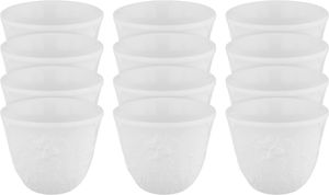 Al Saif Gallery Porcelain Arabic Coffee Cups Set, 350 ml, Wooded, 12 Pieces - Light Pink product image