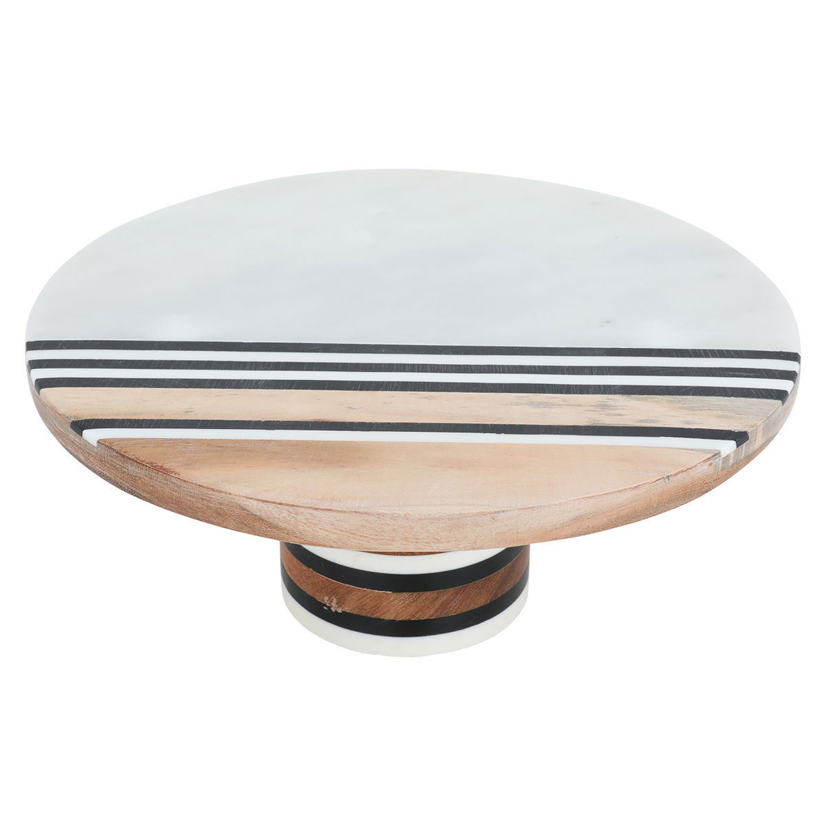 Al Saif Gallery marble cake stand, 4 x 10 x 10 cm, with base - white product image