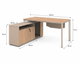 مكتب إداري خشب MDF، 160x80x75 سم - خشبي فاتح بيج product image 2