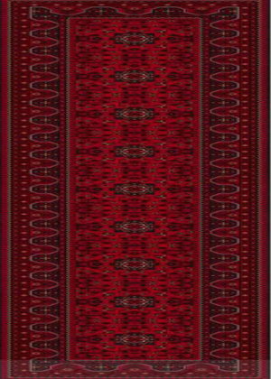 سجاده بشاير شكل مستطيل، 2×3 سم، صنع آلياً - احمر product image