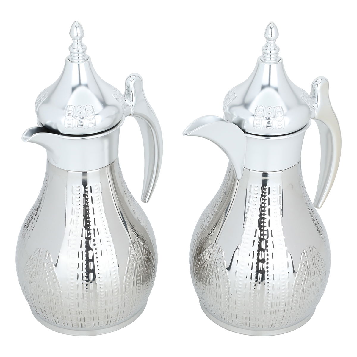 Al Saif Gallery Haila Thermos set, 1.2/1.2 litres, transparent handle, two pieces, steel inner case, steel outer case - silver product image 2