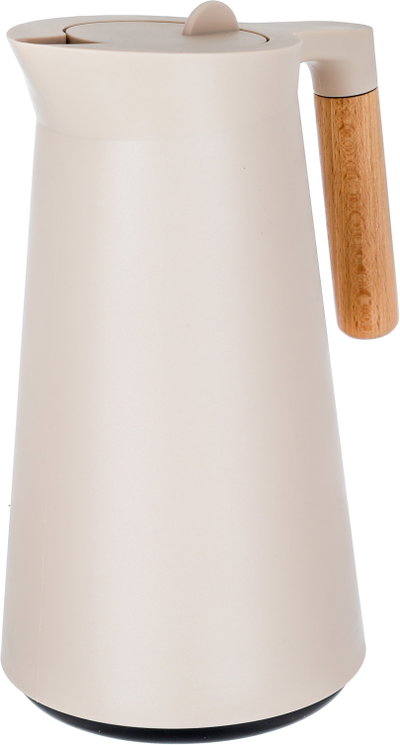 Linda Timeless Thermos, 1 Liter, Wooden Handle, Thermal Glass Inner Container, Pressure Cooker - Light Brown product image 3