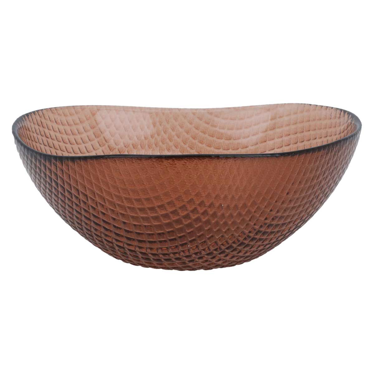 Al Saif Gallery Glass Serving Bowl, 16X16X5 Cm - Dark Pink product image