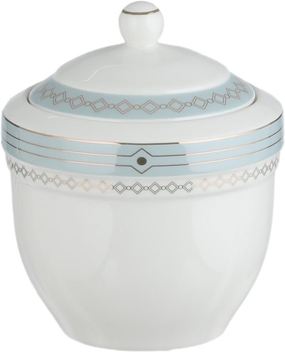 طقم تقديم سفرة بورسلان السيف غاليري، 166 قطعة، نقش فضي - أبيض رمادي product image 5