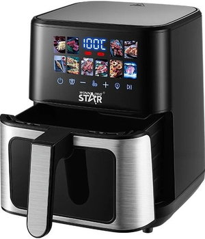 Winning Star St-9696 Air Fryer, 1400W, 4.5L, 10 Programs, Digital Display - Black Silver product image 2