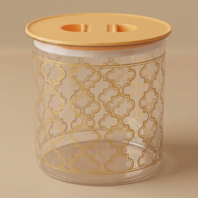 Al Saif Gallery Plastic Box, Round, 2000 ml - Clear product image 1