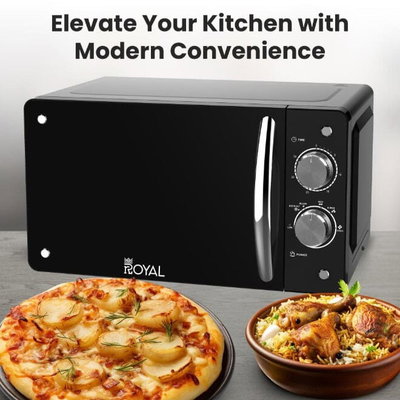 Royal Ra-20Xm1 20L Microwave, 700 Watts, 20 Liters, 6 Power Levels, Timer - Black product image 4