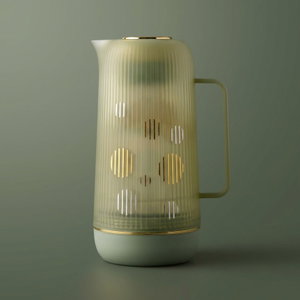 ترمس هارموني برو جلوري، 1 لتر، حافظة داخلية زجاج حراري، ضغاط - أخضر فاتح product image