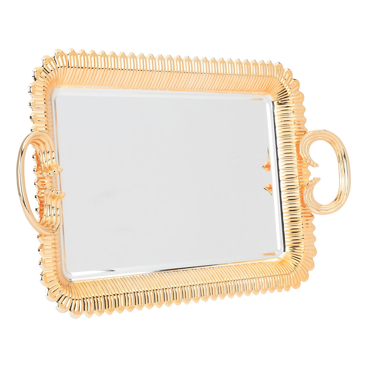 طوفريات استيل بيد وحواف ذهبي السيف غاليري، 3 قطع - فضي product image 2