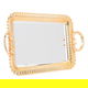 Steel sofas with gold handles and edges from Al Saif Gallery, 3 pieces - silver product image 2