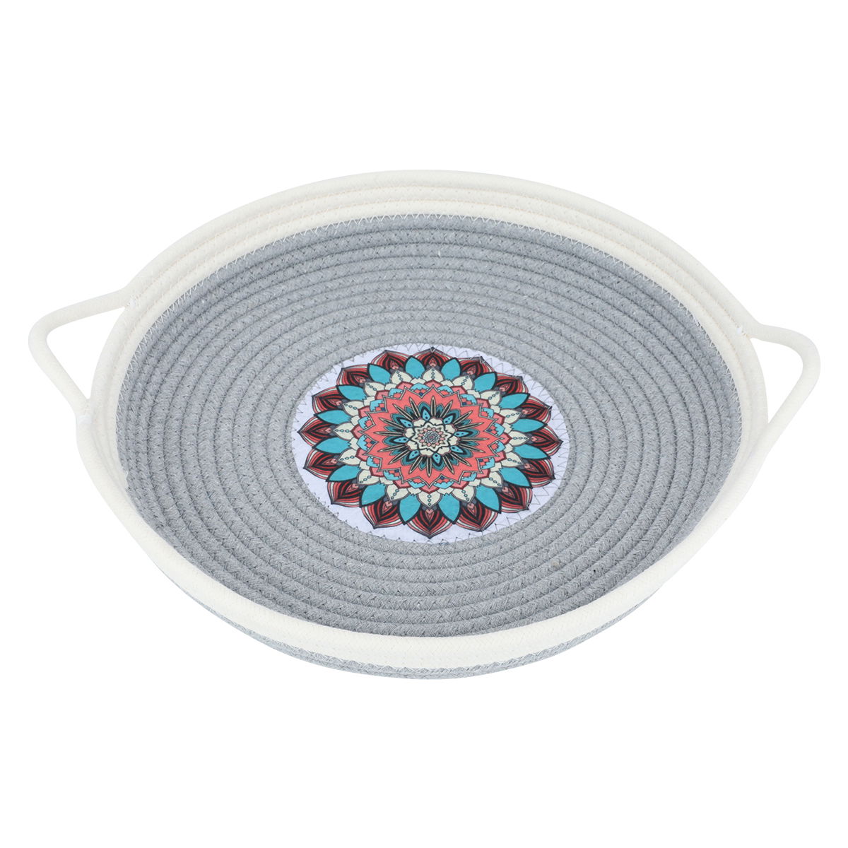 Al Saif Gallery Fabric serving basket, 33 x 33 x 5 cm, round - grey product image
