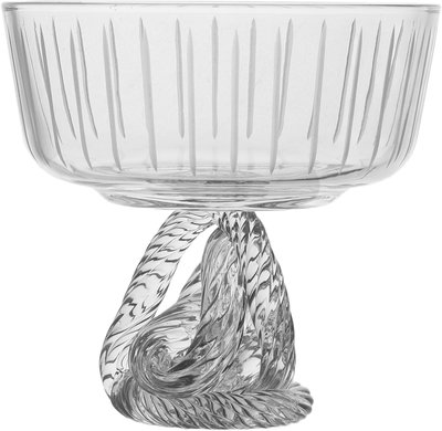 Al Saif Gallery Glass Serving Bowl, 14.5x14.5x14 cm, Base, Round - Transparent product image 2