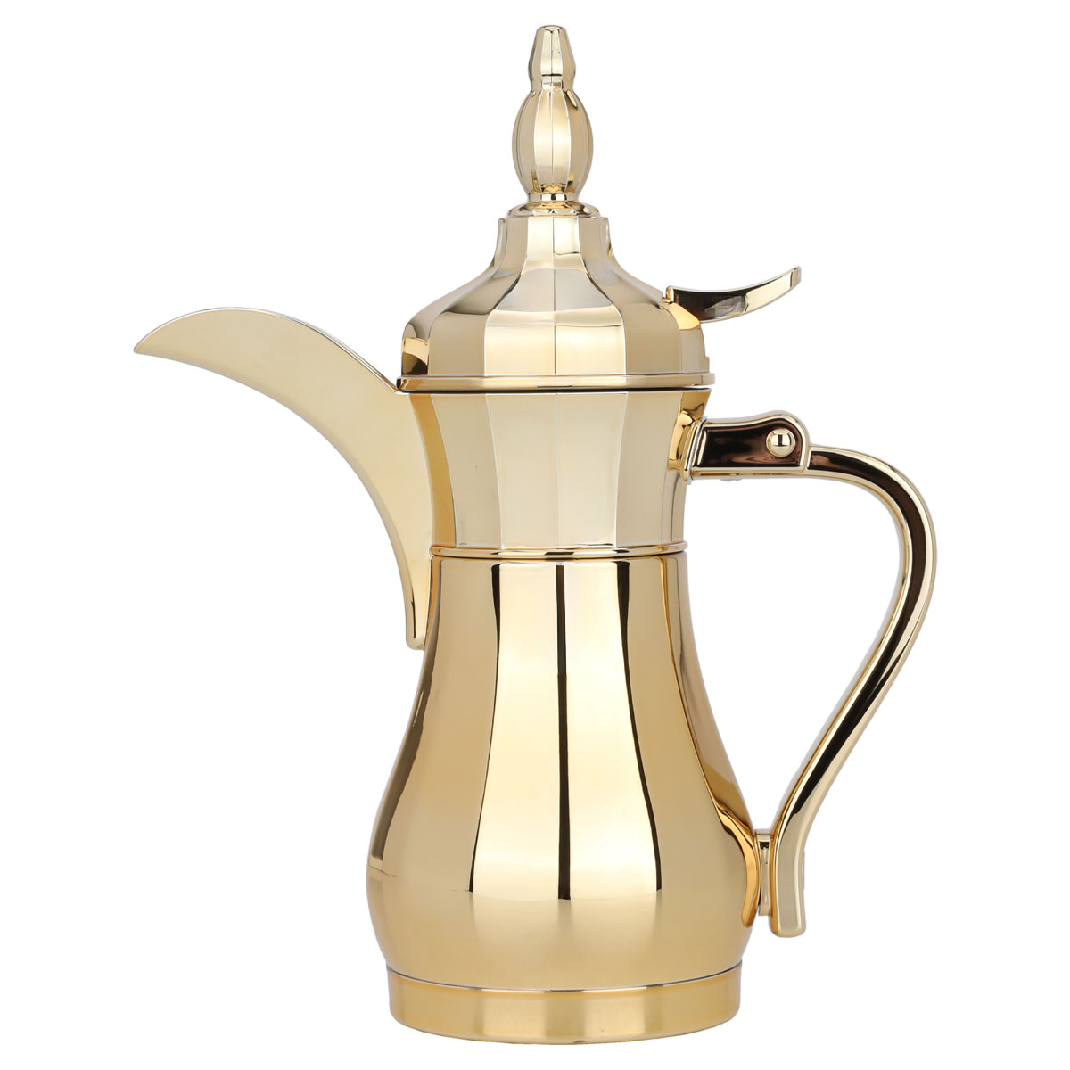 Al Saif Gallery Suleiman Thermos Dallah shape, 0.25 liters, steel inner container, steel outer shell - gold product image