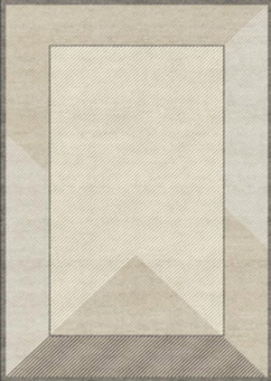 سجاده نورينا شكل مستطيل، 2×3 سم، صنع آلياً - كريم product image