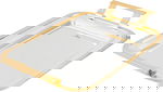Alsaif Gallery Steel Tofry Set, 3 Pieces - Silver Gold product image 2