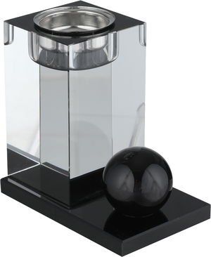 مبخرة زجاج السيف غاليري، قاعدة كرة ،11x7x11 سم - شفاف اسود product image 2