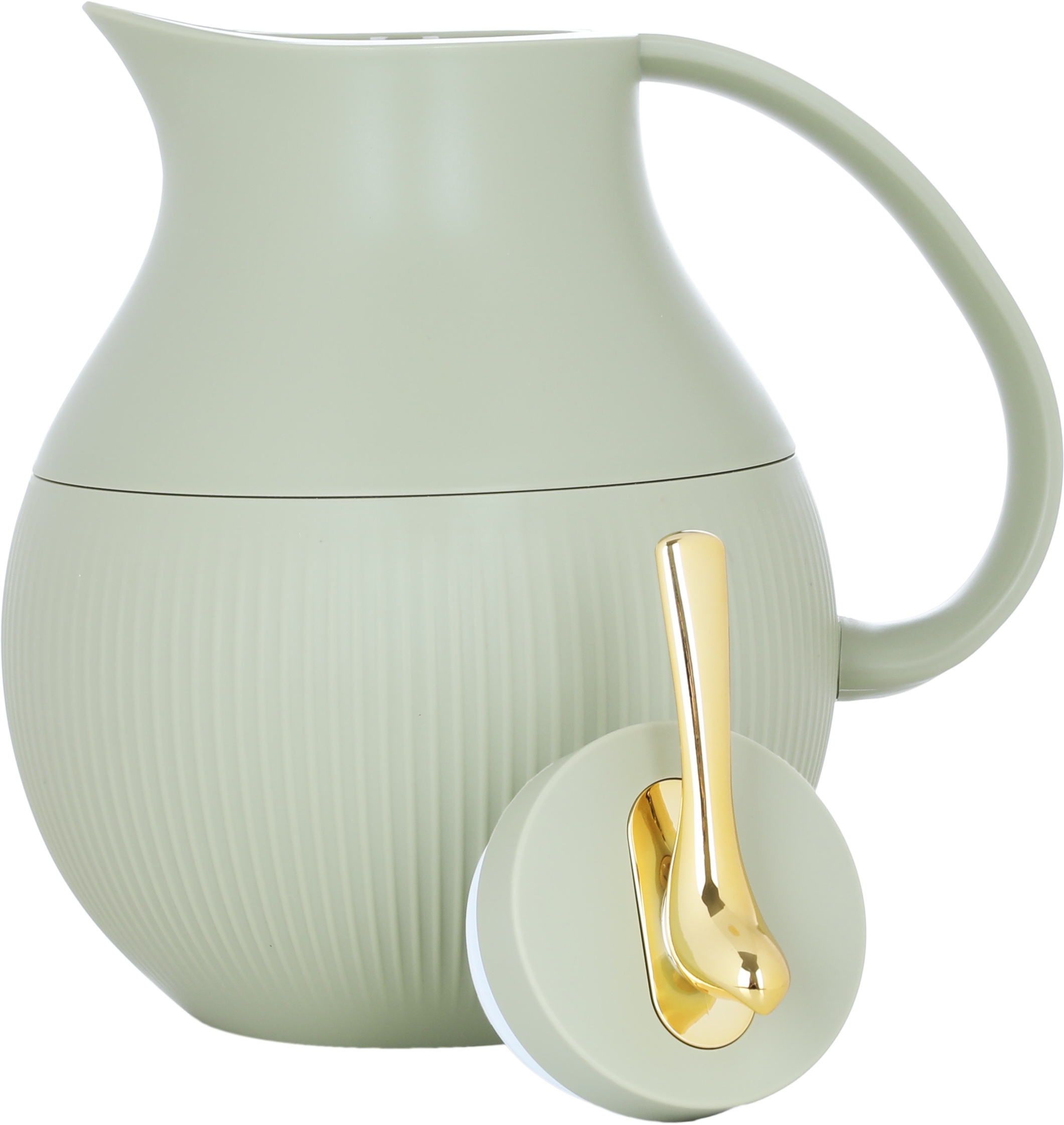 Al Saif Gallery Royal 6 thermos, 950 ml, glass inner container, plastic outer shell - light olive product image 3