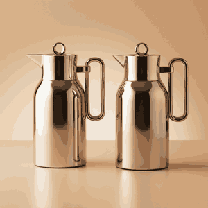 طقم ترامس الدرة السيف غاليري، 1 / 1 لتر، 2 قطعة، حافظة داخلية زجاج، ضغاط - فضي product image