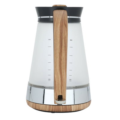 غلاية كهربائية إديسون، 1.7 لتر، 1800واط، زجاجية، - شفاف أسود product image 3