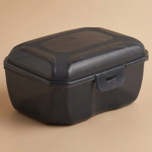 علبة تخزين بلاستيك بروف، 2 لتر، 22×15×8 سم، مستطيل - أسود شفاف product image