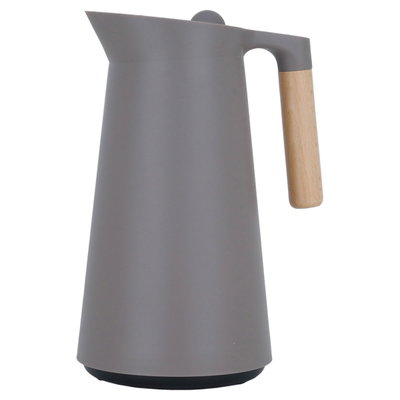 Timeless Linda Thermos, 1 liter, wooden handle, thermal glass inner shell, plastic outer shell - Cappuccino product image 2
