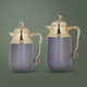 Al Saif Gallery Fatima thermos set, 1/0.7 liter, two pieces, thermal glass inner shell, steel outer shell - Cappuccino product image 1
