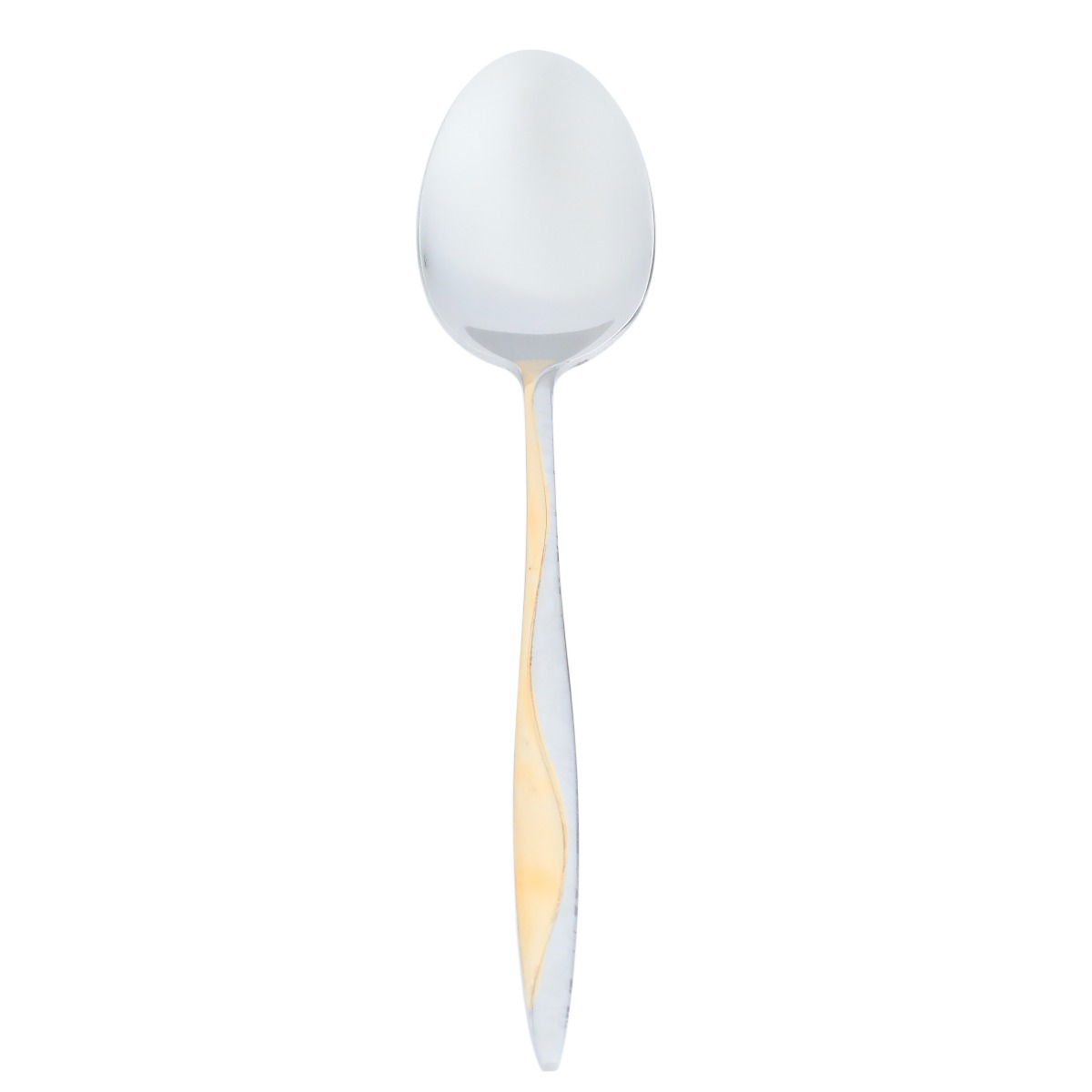Al Saif Gallery steel tea spoons, square pattern, 6 pieces - silver product image 3