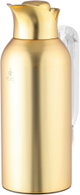 Al Saif Gallery TuwaiqThermos Set, 2 Pieces, 0.7/1 Liter, Glass Inner Material, Transparent Handle, Press Lid - Gold product image 5