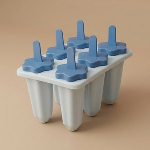 قالب صنع المثلجات بلاستيك سيف سو ،13.5×11.5×17.5 سم، 6 قطع - أزرق فاتح product image