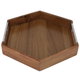 Al Saif Gallery wood serving tofir, 5.8 x 35 x 40.2 cm, hexagonal, steel handle - brown product image 1