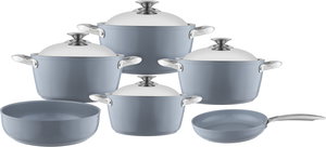 SAFLON Aluminum Cookware Set, 10 Pieces - Light Grey product image 2