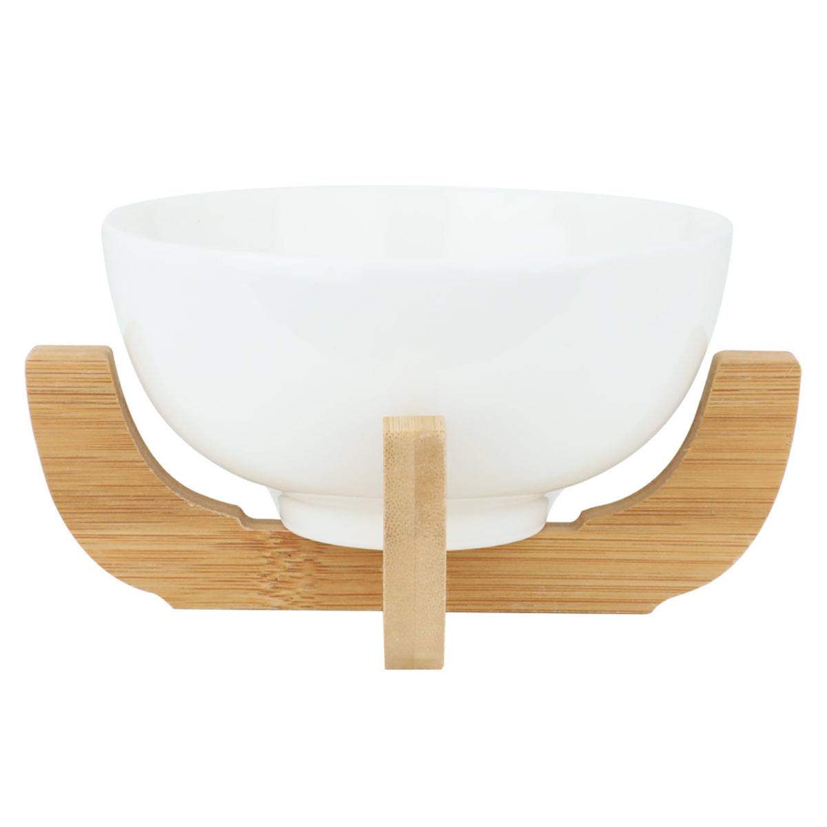 زبدية بورسلان السيف غاليري، قاعدة خشبي - أبيض product image 1