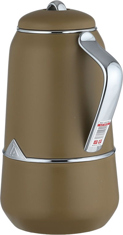 طقم ترامس لالوزا، قطعتين، 0.7 / 1 لتر، حافظة داخلية زجاج، يد فضي، غطاء ضغاط - زيتي فضي product image 3