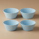 Al Saif Gallery Silicone Cupcake Molds, 4 Pieces, 8 x 8 x 3.8 cm - Blue product image 1
