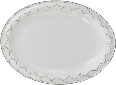 طقم تقديم سفرة بورسلان السيف غاليري، 166 قطعة، نقش فضي - أبيض وردي product image 19